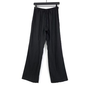 Reformation Black Straight Leg Pants- linen